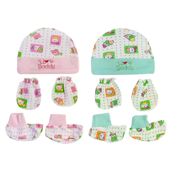 Love Baby newborn hat and booties combo mittens set - 520 M Combo P12