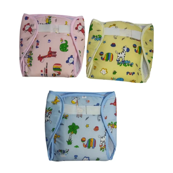 Love Baby Set of 3 Cartoon Net Diaper - 537 M Combo P6