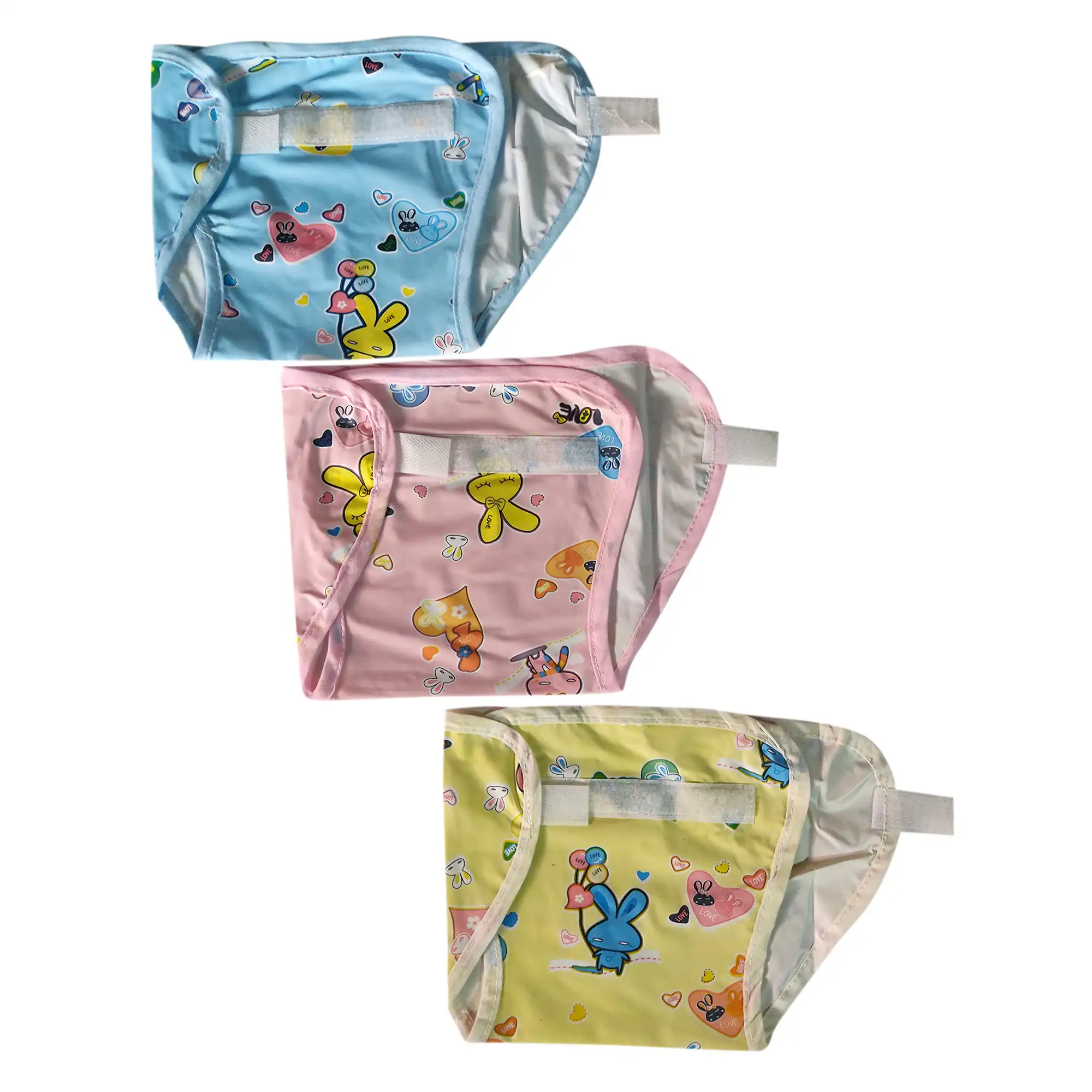 Newborn Plastic Baby Diapers Set of 3 11