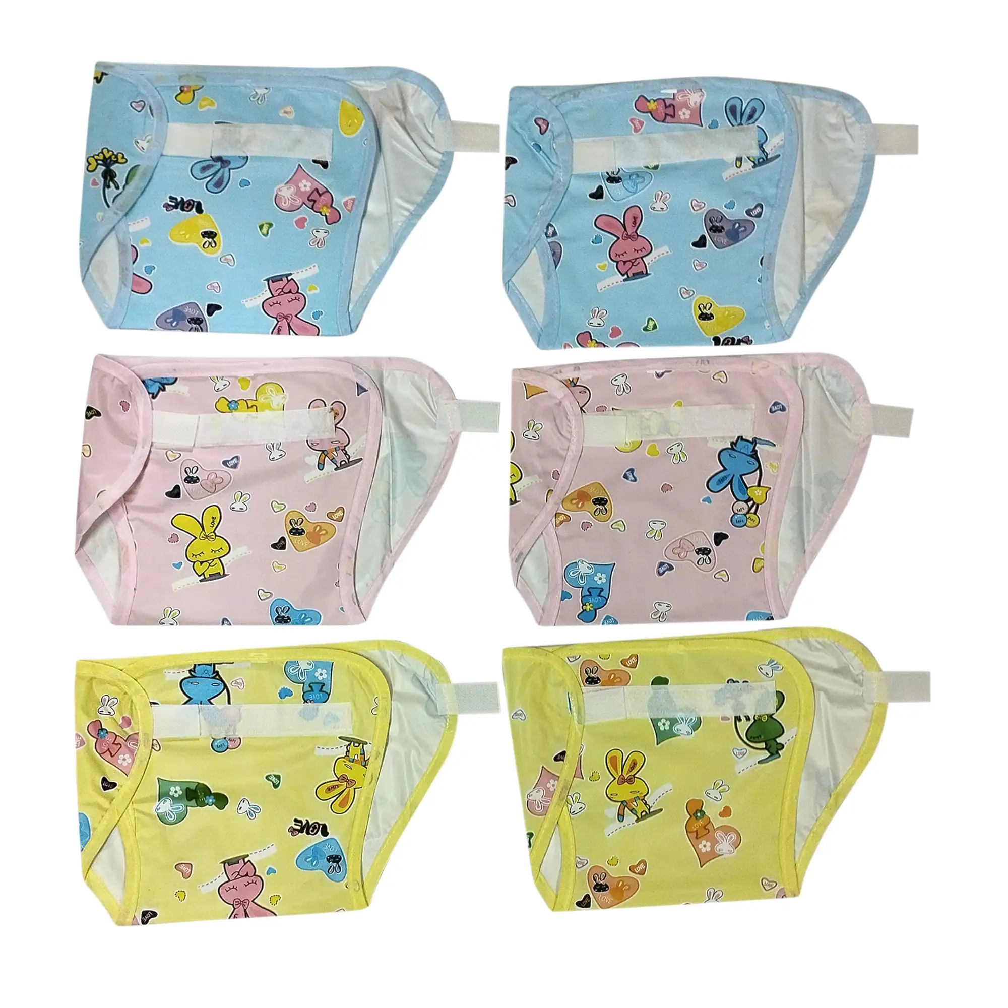 Newborn Imported Plastic Baby Diapers Set of 6 8