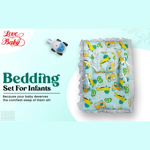 Love Baby 4 Pc Bedding Set for new born baby - 647 Green P9