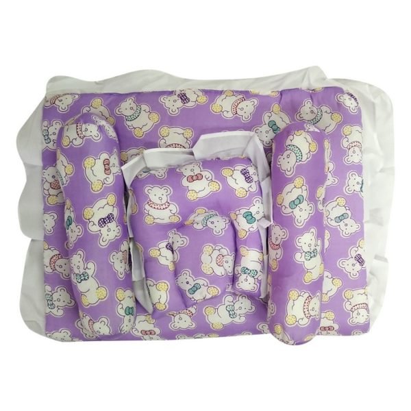 Newborn Bedding Set of 4 With Pillow & Bolsters 9