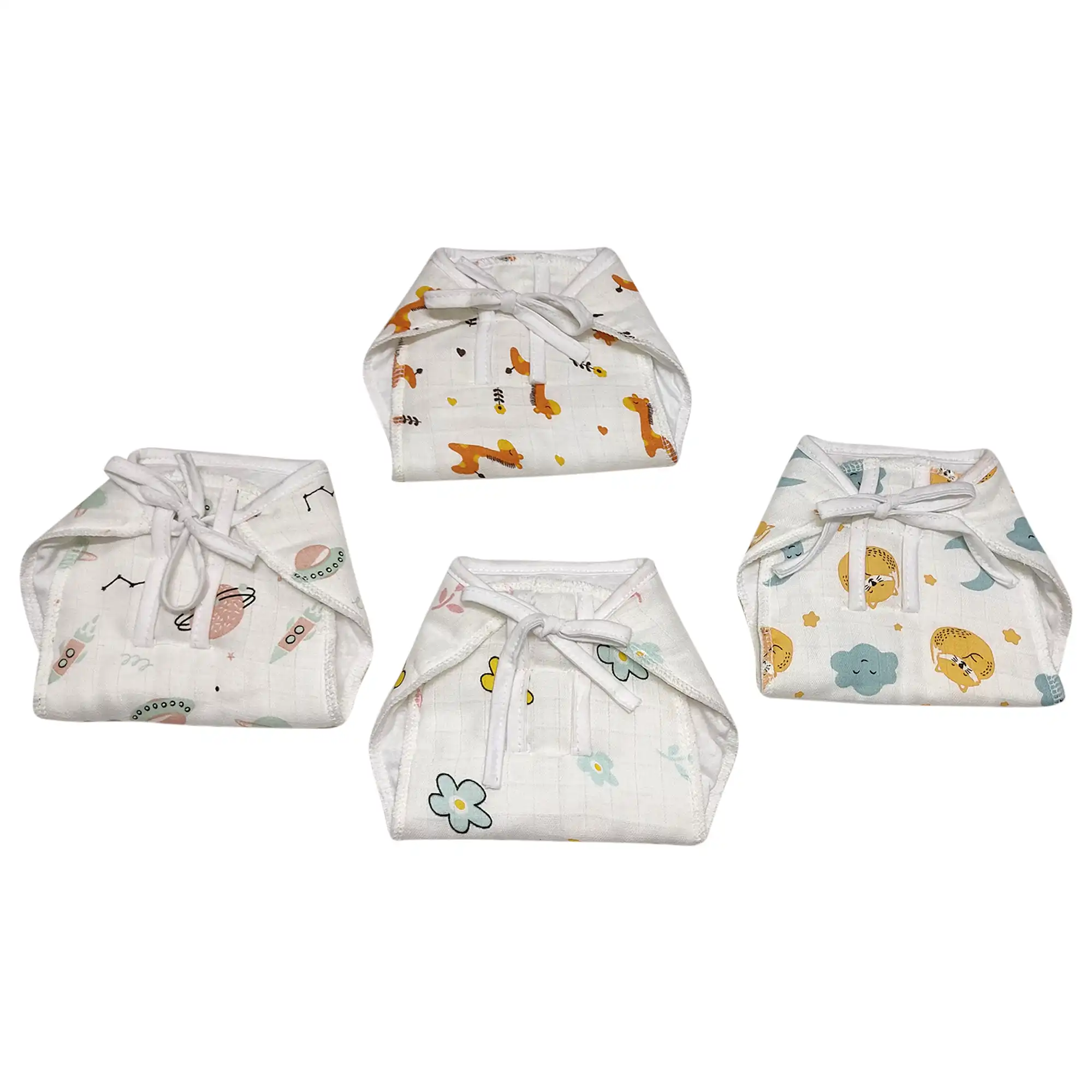 Love Baby Muslin Cloth Nappy Set of 4 Small Multicolor – 673 S Combo P16 2