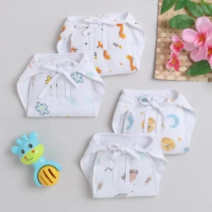 Love Baby Muslin Cloth Nappy Set of 4 Small Multicolor – 673 S Combo P16