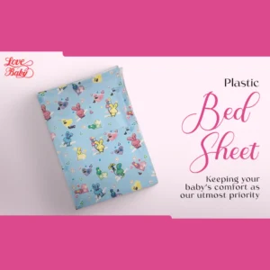 Love Baby Soft Bed Sheet Plastic – 713 A Blue P9