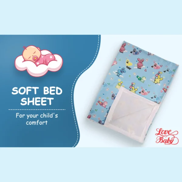 Imported Soft Bed Sheet Plastic from Love Baby – 713 C Blue P9 2