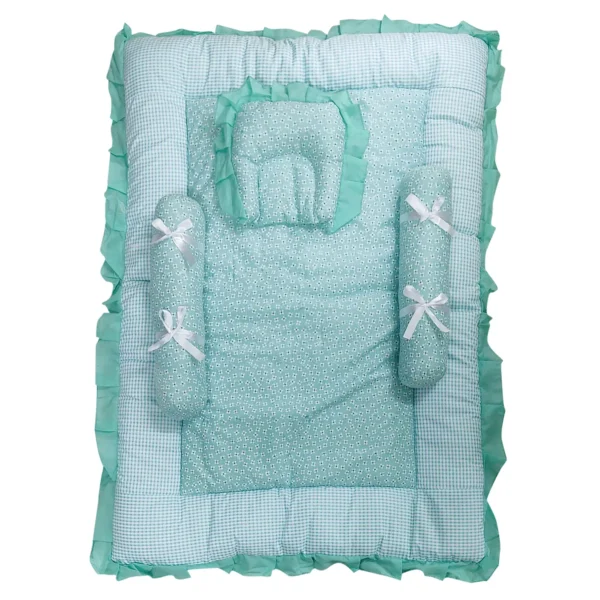Love Baby Chicken fabric Bedding Set for new born baby - 743 Green P2