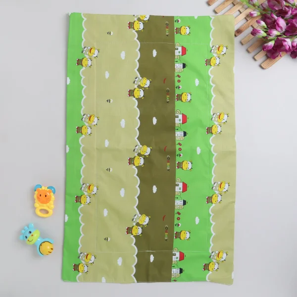 Love Baby breathable cotton cloth sleeping mat large – 762 L Green 2