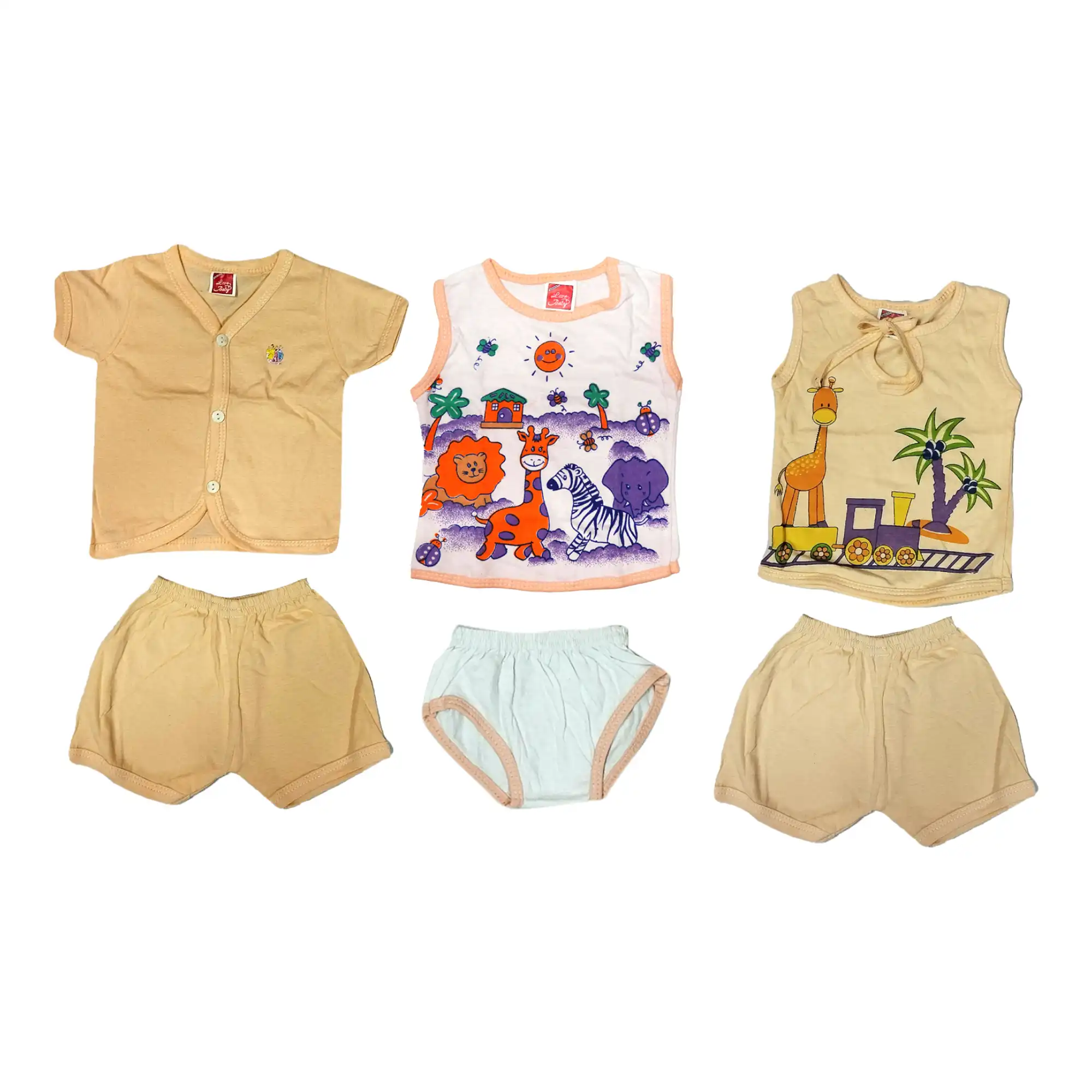 Newborn Baby Clothing Set of 3 Peach 3