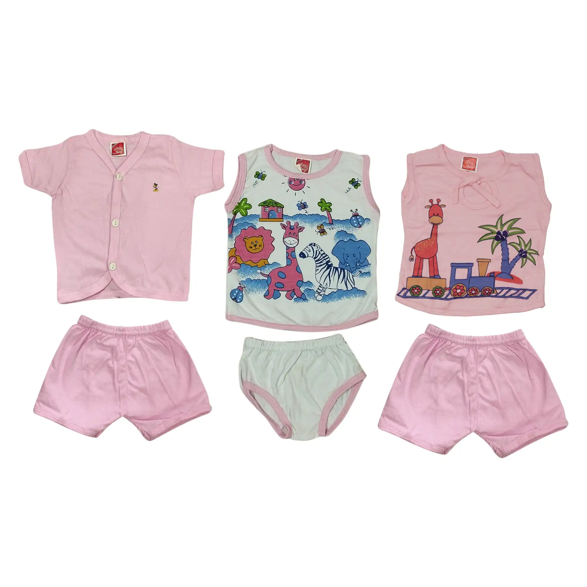 Newborn Baby Clothing Set of 3 Pink 3