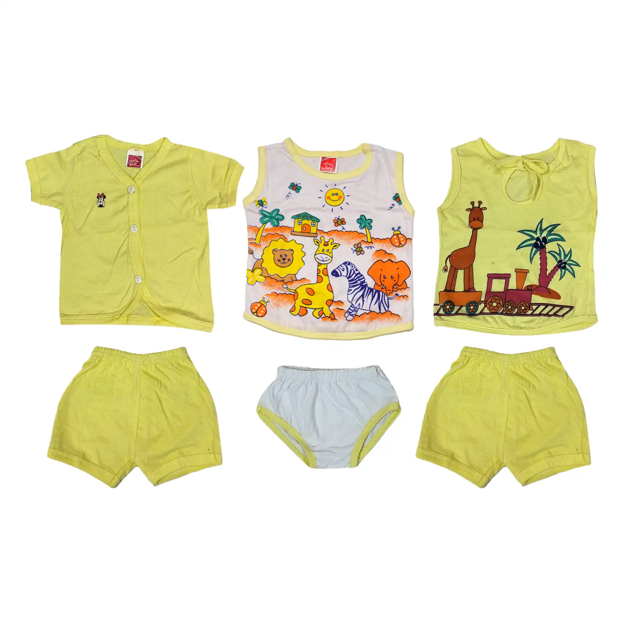 Newborn Baby Clothing Set of 3 Yellow 2