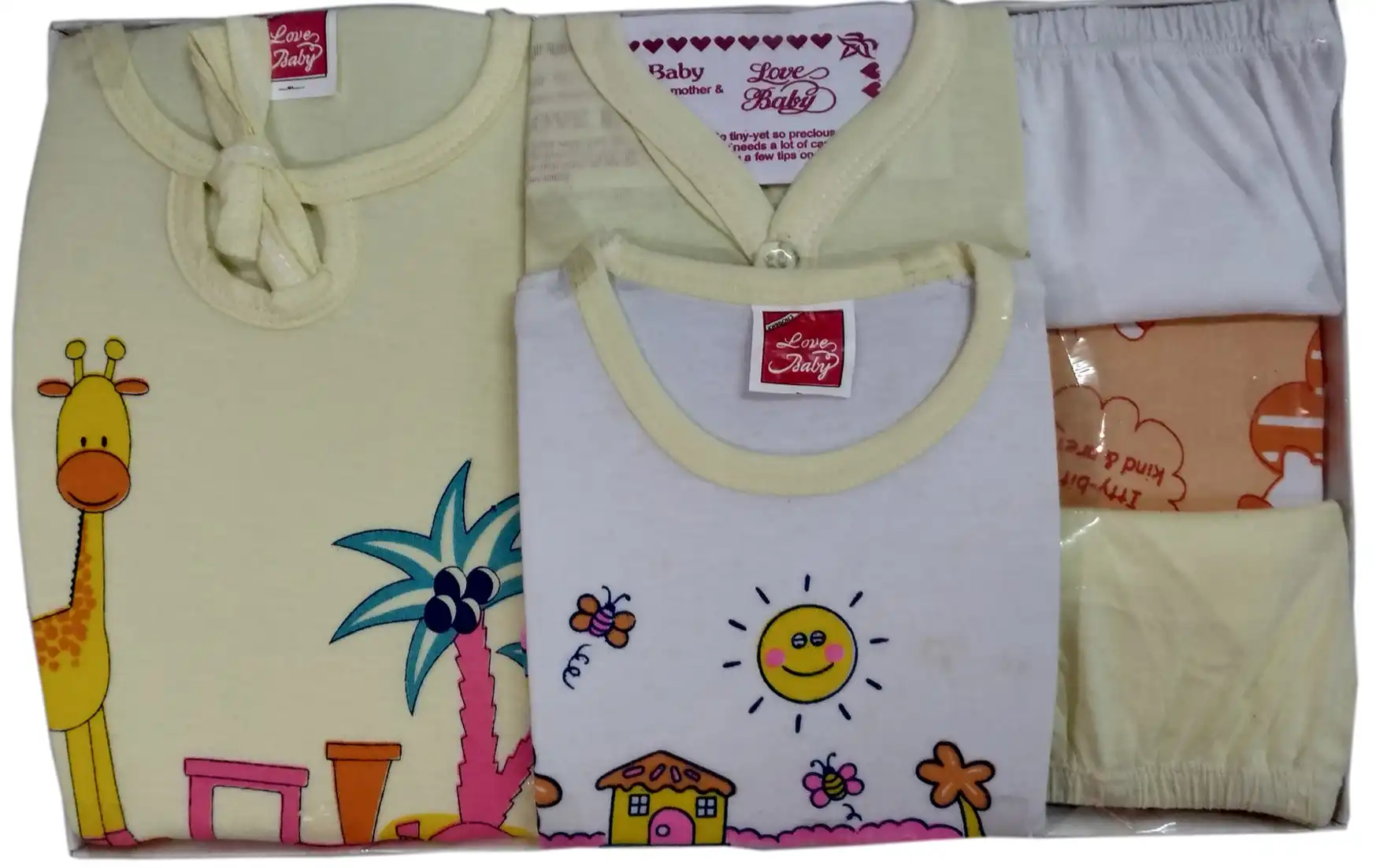 Newborn Baby Clothing Set of 3 Yellow 5