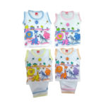 Fancy 4 T-Shirt With 4 Pant Set