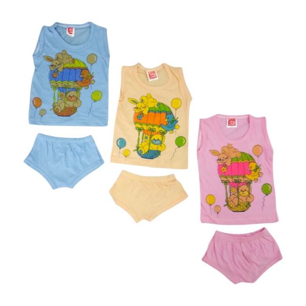 Trendy 3 Cotton Hosiery Shirt With 3 Pant Set – BC12 2