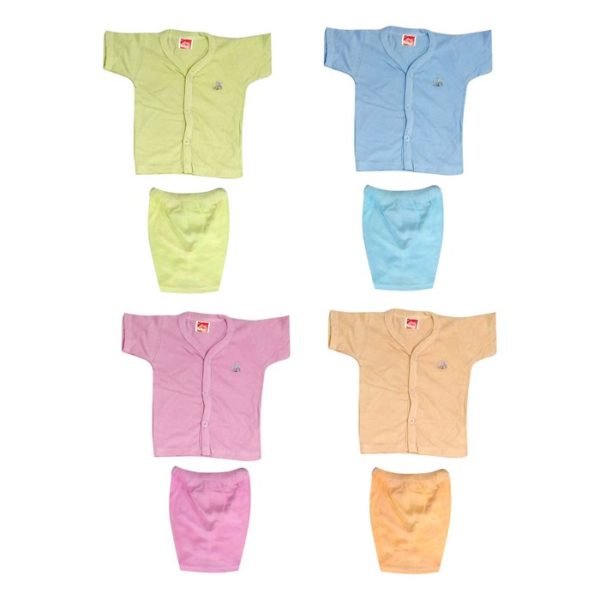 Basisc 4 Cotton Hosiery Shirt With 4 Pant Set – BC14