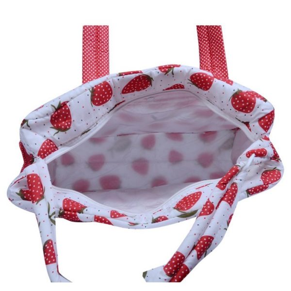 Cloth Bag Cherry Printed DBB14 Red P4 3