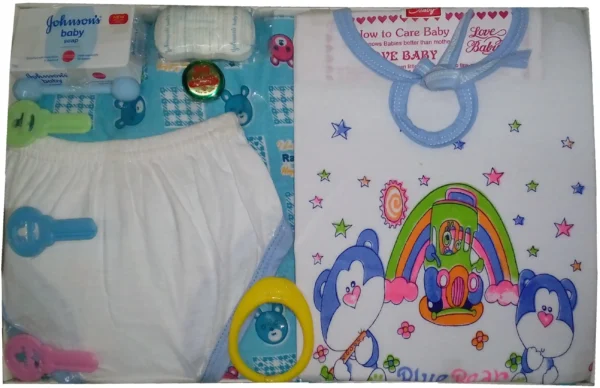 Oganic Ink Baby Gift Set 0 to 6 Months Pushpak Blue 2