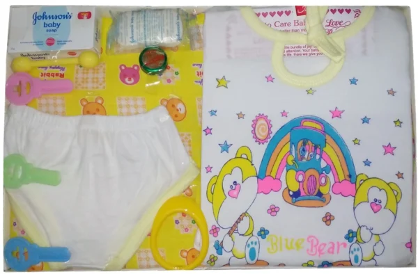 Oganic Ink Baby Gift Set 0 to 6 Months Pushpak Yellow