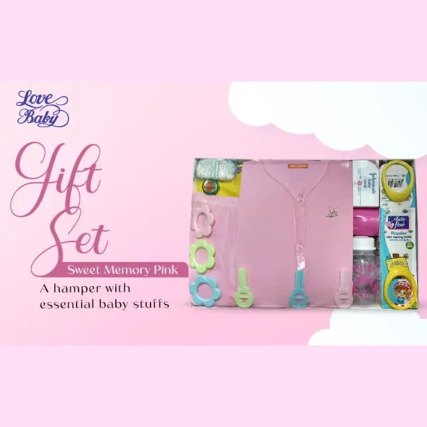 Oganic Ink Baby Gift Set 0 to 6 Months Sweet Memory Pink