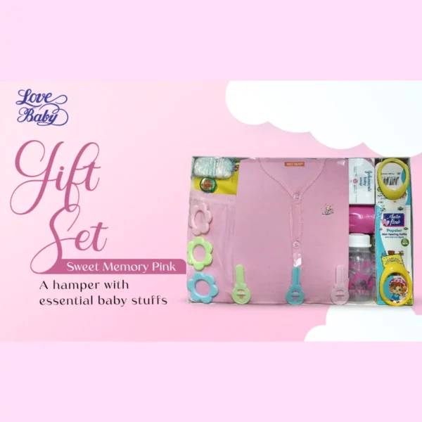 Oganic Ink Baby Gift Set 0 to 6 Months Sweet Memory Pink 2