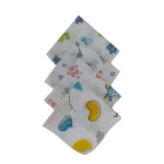 Love Baby thin abstract printed soft double layer muslin washcloth set - WCS42 Combo P6