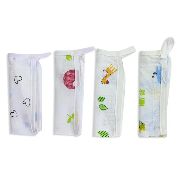 Love Baby cotton muslin soft baby washcloths set of 4