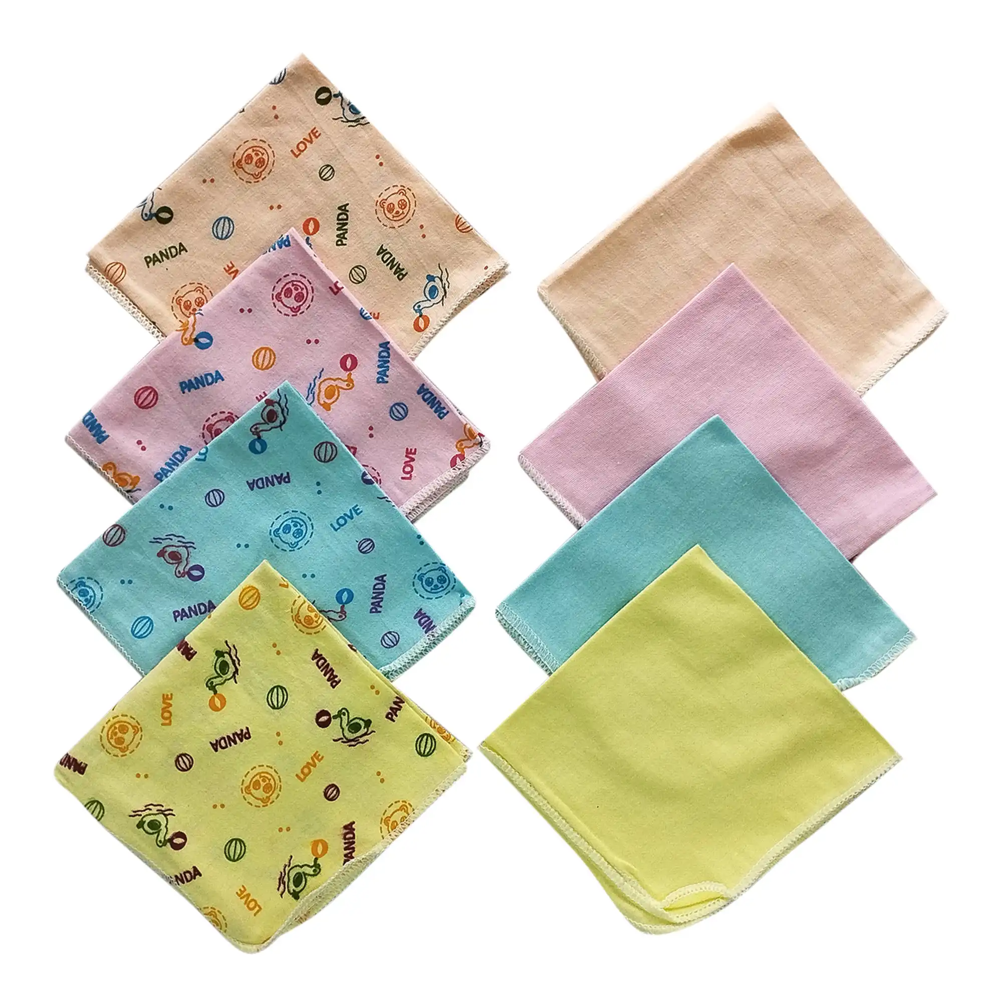Baby Burp Cloth Newborn Washcloth Set of 8 3