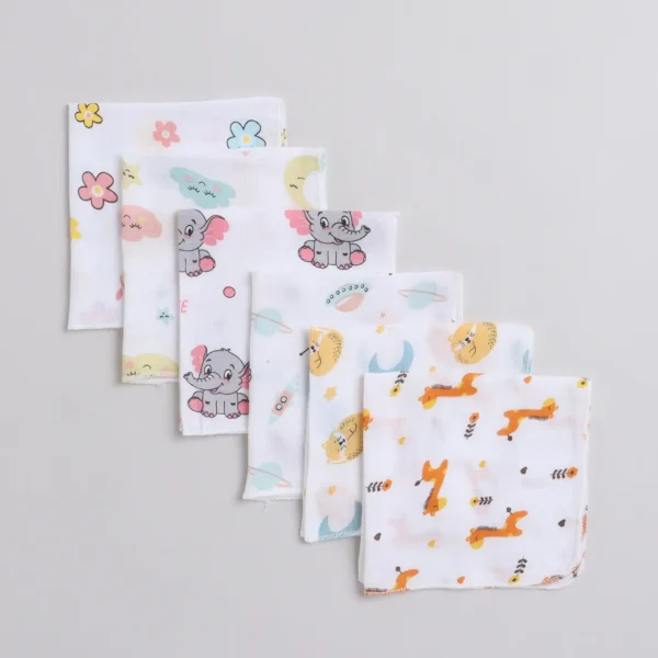 Thick abstract printed ultra soft double layer muslin washcloth set - WCS42 Combo P3